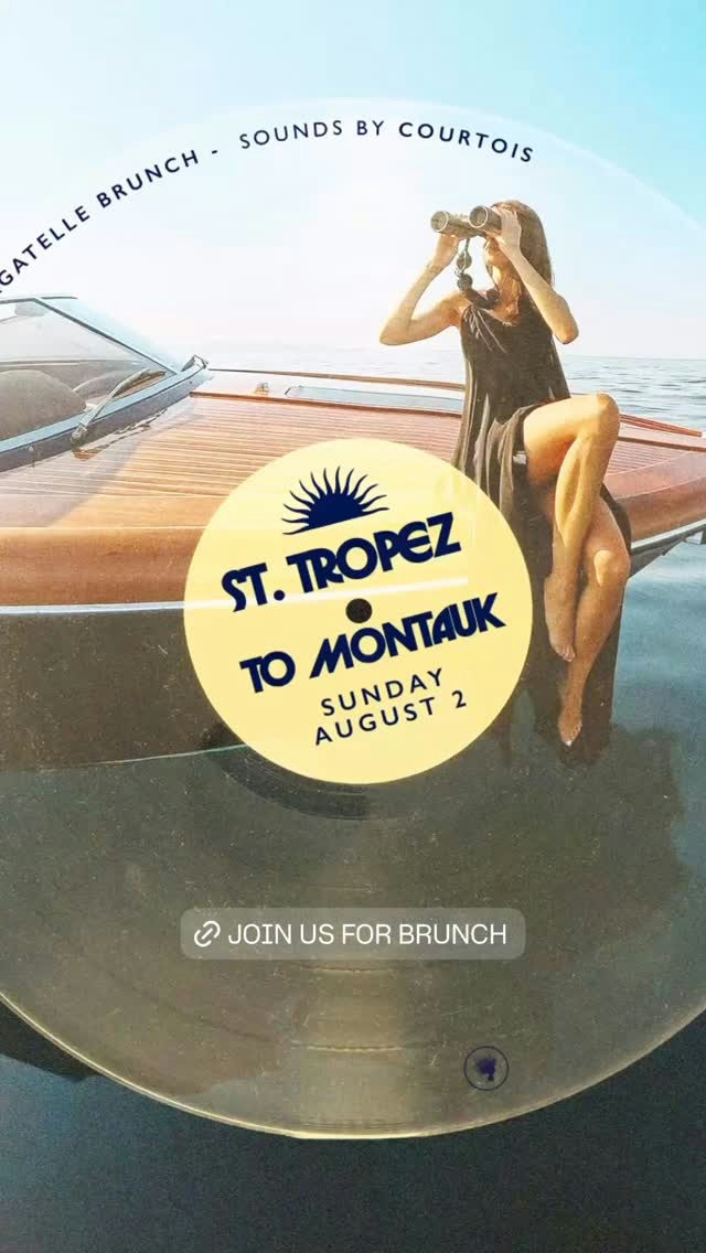 Flyer for St. Tropez to Montauk Brunch: COURTOIS at Bagatelle Beach