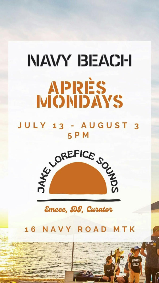 Flyer for Jake Lorefice at Navy Beach