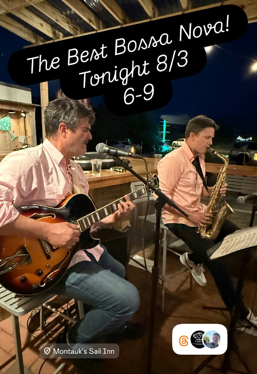 Flyer for Bossa Nova with Marcello & John at Sail Inn