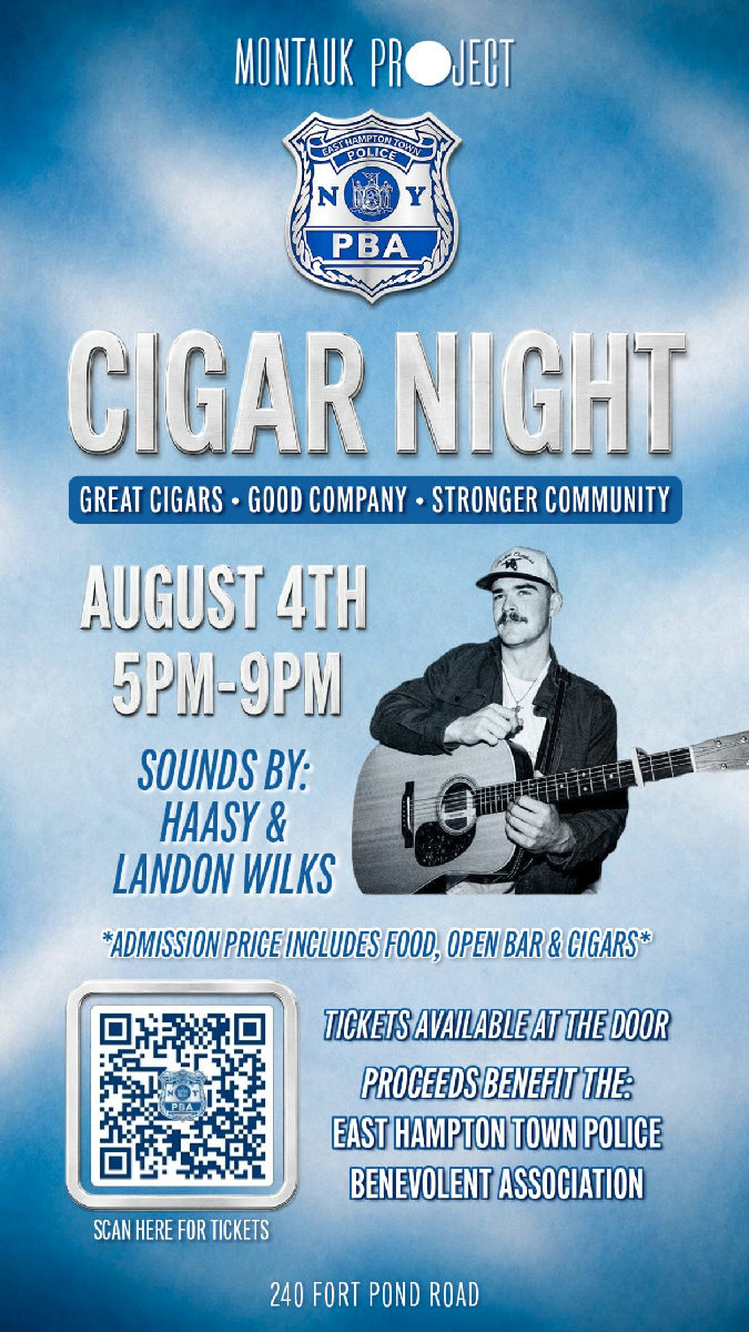 Flyer for PBA Cigar Night: HAASY / LANDON WILKS at Montauk Project