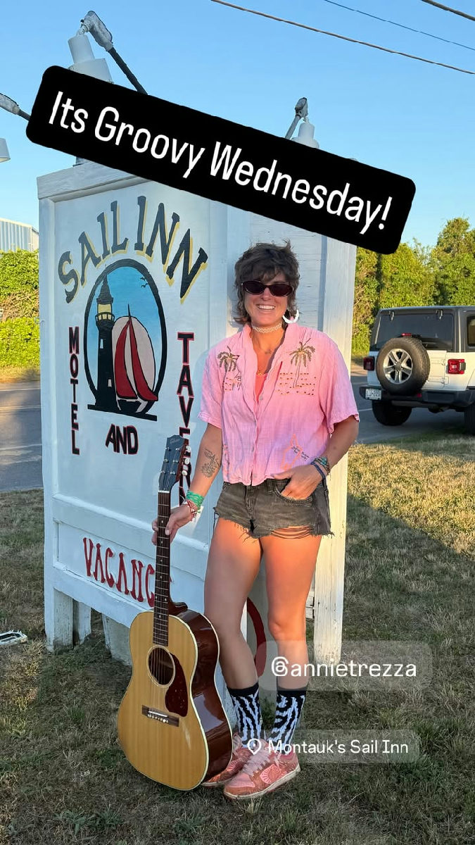 Flyer for Groovy Wednesday with Annie Trezza at Sail Inn