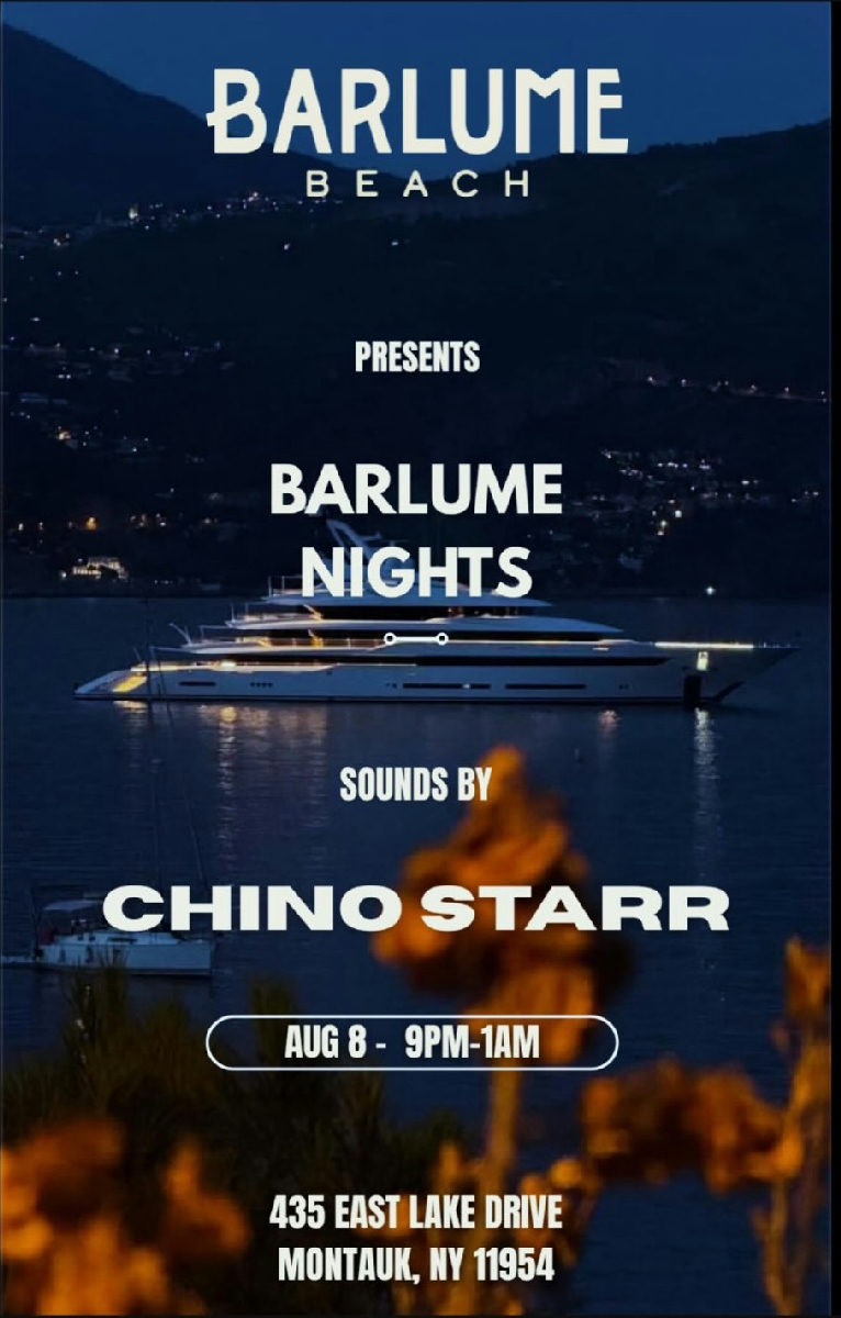 Flyer for CHINO STARR at Barlume Beach