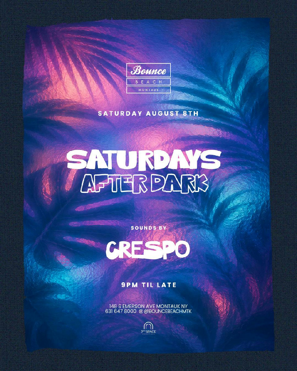 Flyer for Bounce Beach Saturday After Dark at Bounce Beach
