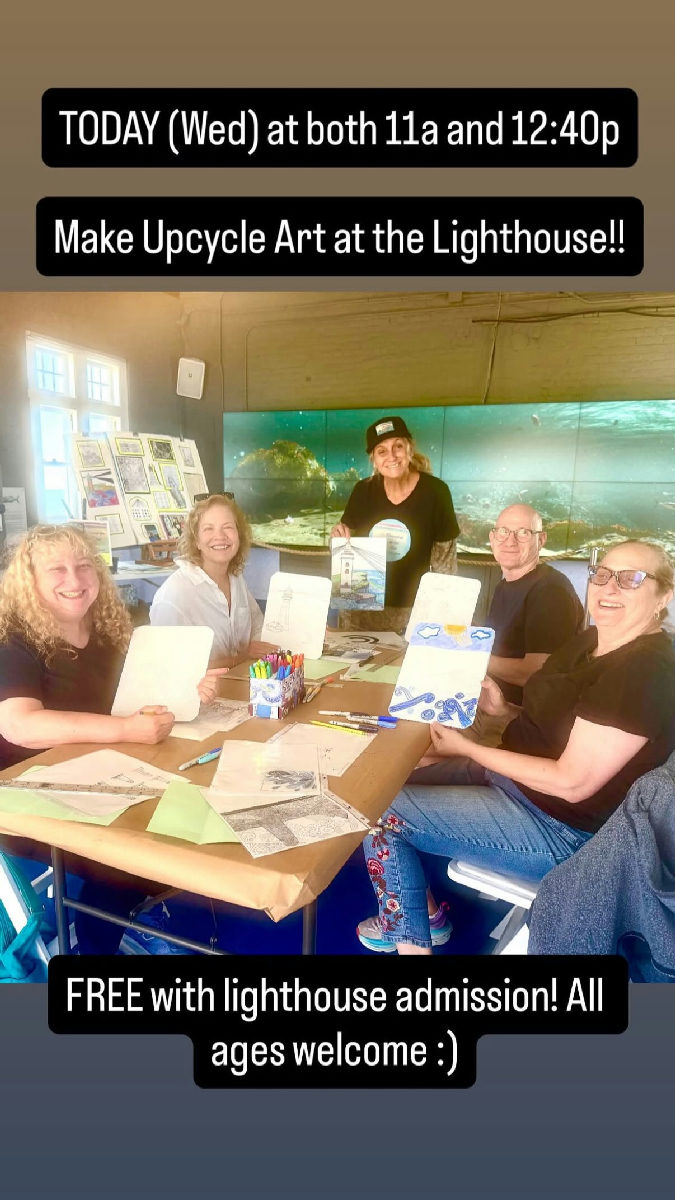 Flyer for Make Upcycle Art at the Lighthouse at Montauk Lighthouse