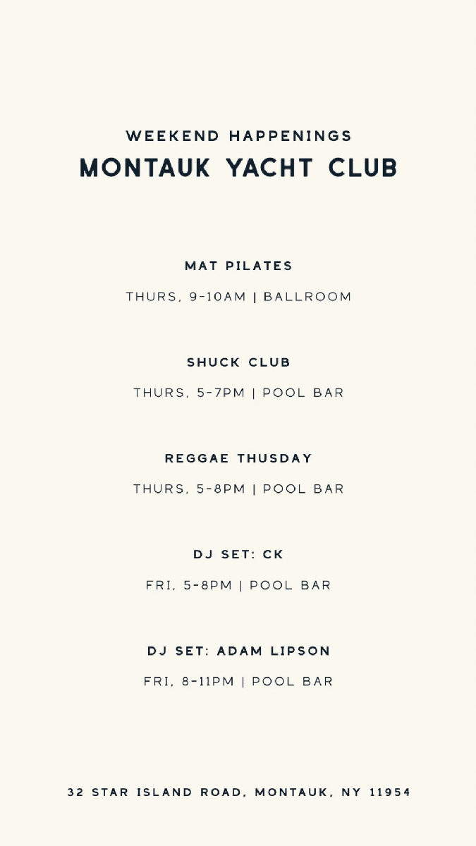 Flyer for Rum Punch Mafia at Montauk Yacht Club