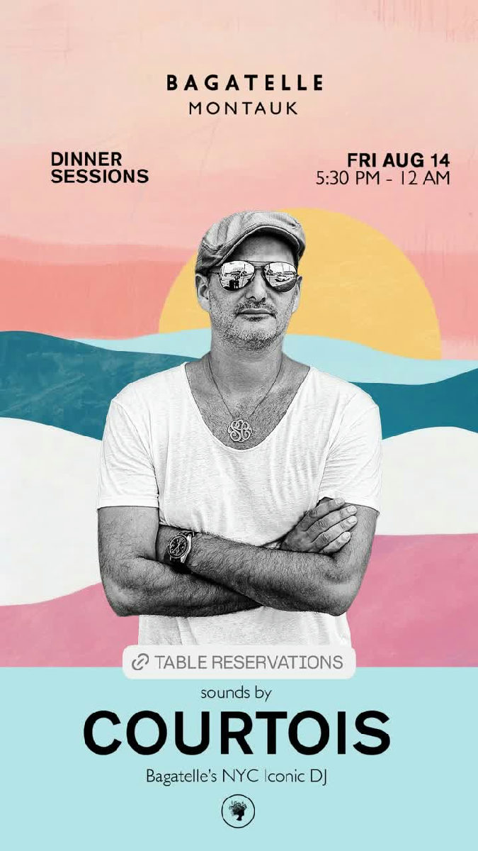 Flyer for Dinner Sessions ft. COURTOIS at Bagatelle Beach