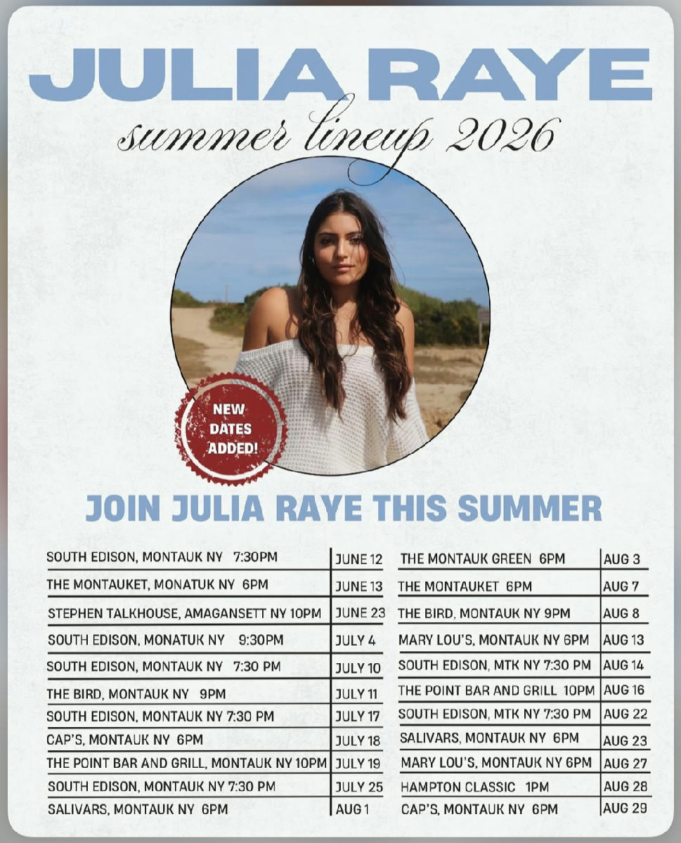 Flyer for Julia Raye at South Edison