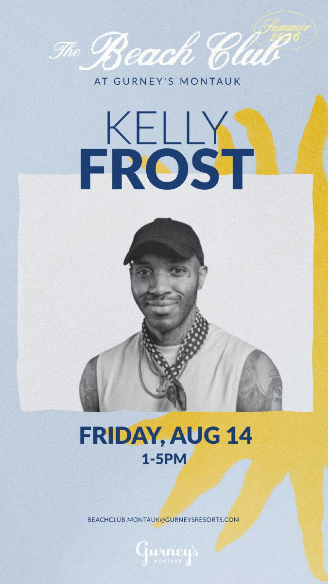 Flyer for KELLY FROST at The Beach Club (Gurney's)
