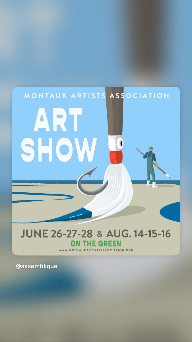 Flyer for Montauk Artists Association Art Show at The Montauk Green