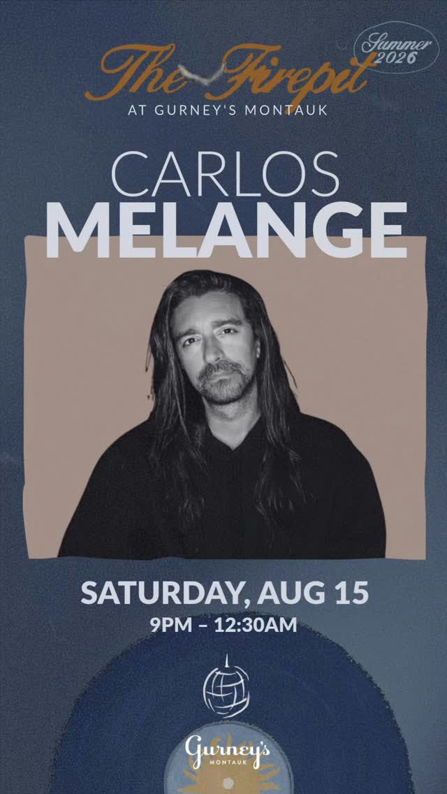 Flyer for CARLOS MELANGE at Firepit (Gurney's)