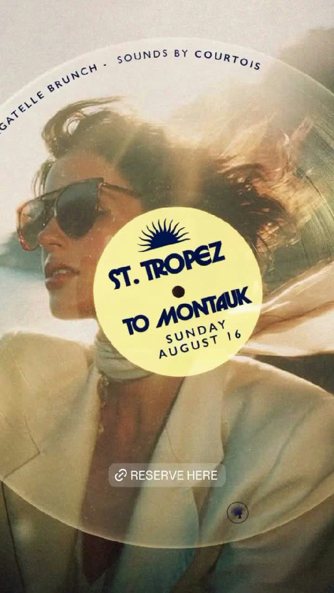 Flyer for St. Tropez to Montauk Brunch: COURTOIS at Bagatelle Beach