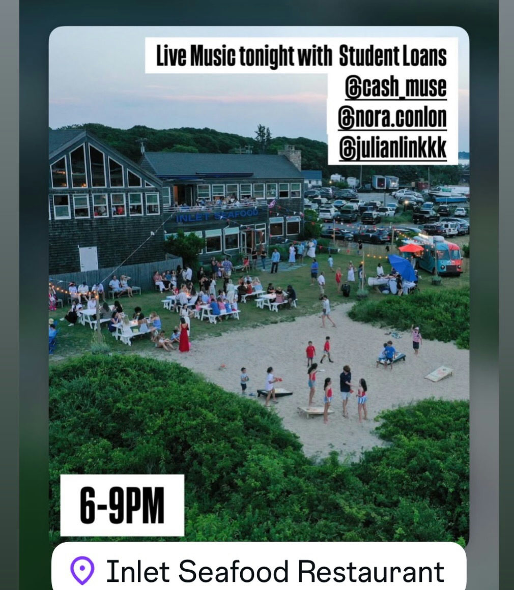 Flyer for Student Loans at Inlet Seafood