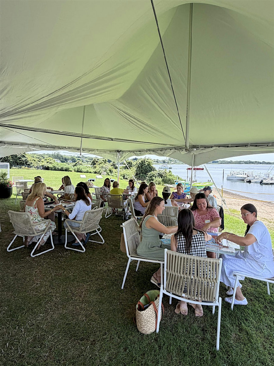 Flyer for Mahjong Open Play with Montauk Mahj at Montauk Lake Club