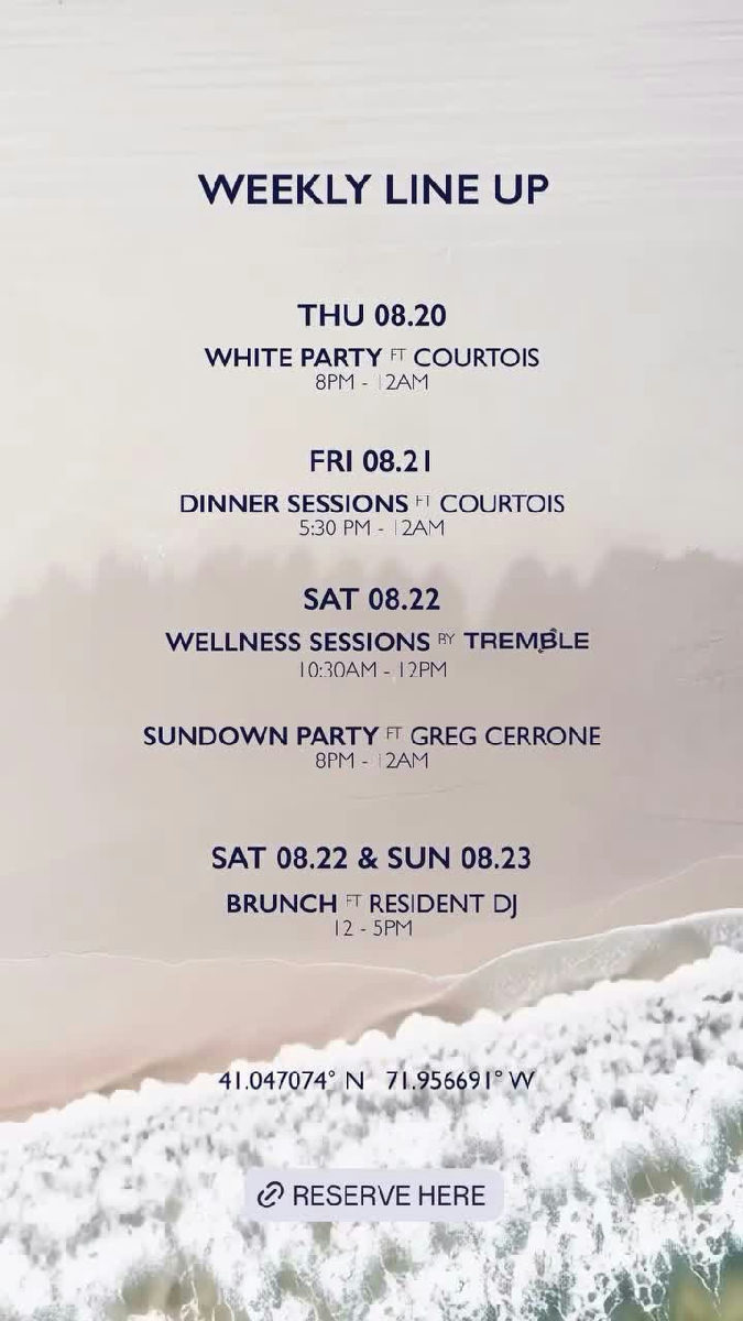 Flyer for Dinner Sessions ft. COURTOIS at Bagatelle Beach
