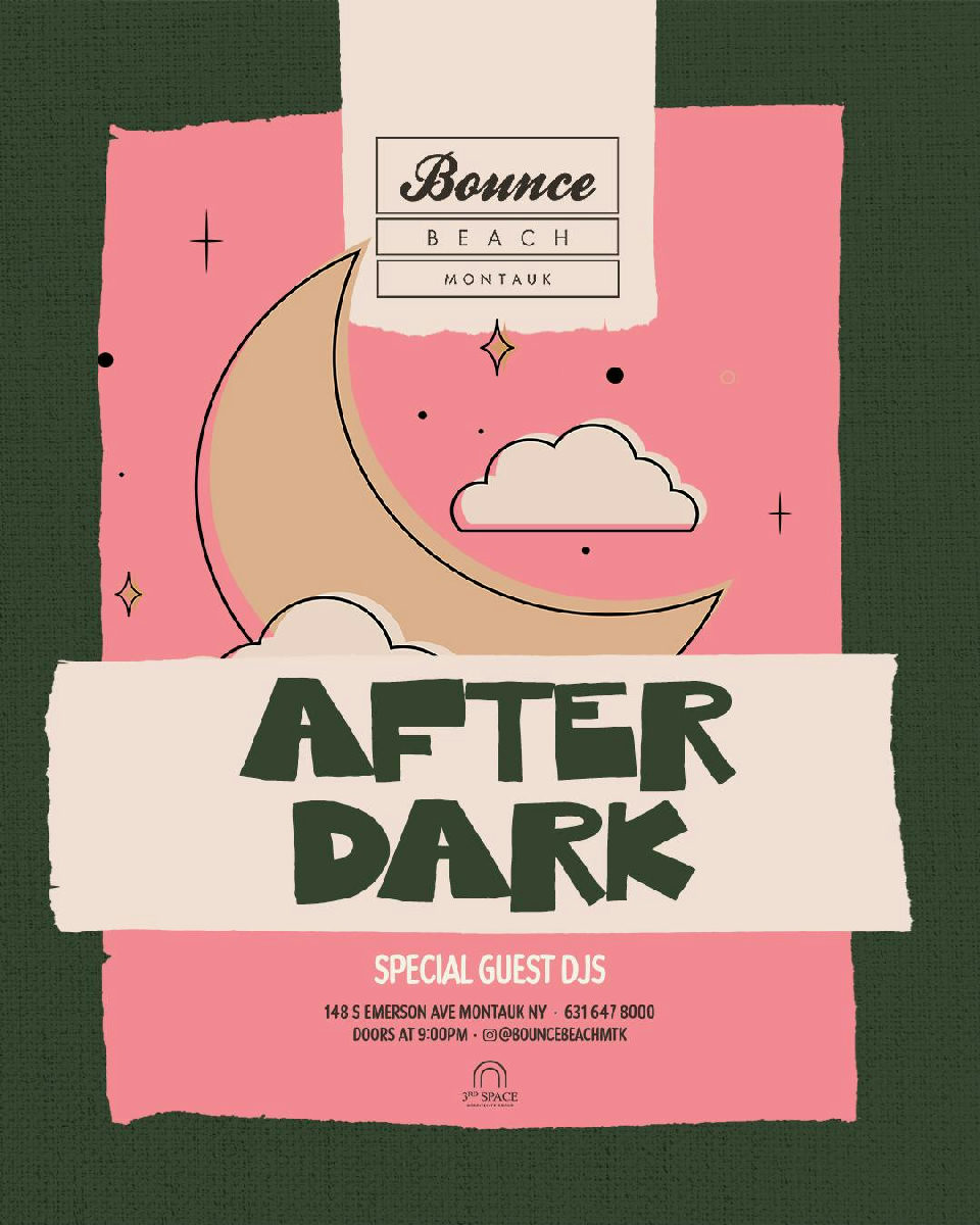 Flyer for Bounce Beach Saturday After Dark at Bounce Beach