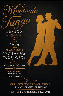 Montauk Tango Lesson with Maureen Munoz in Montauk