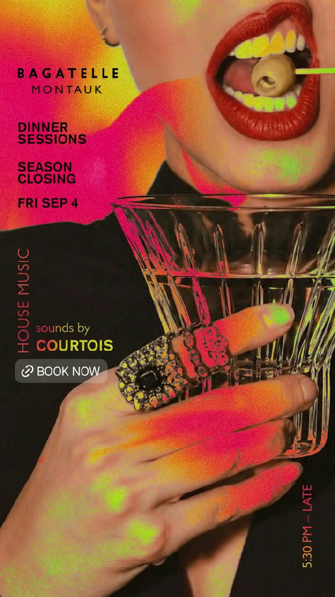 Flyer for Dinner Sessions Season Closing: COURTOIS at Bagatelle Beach