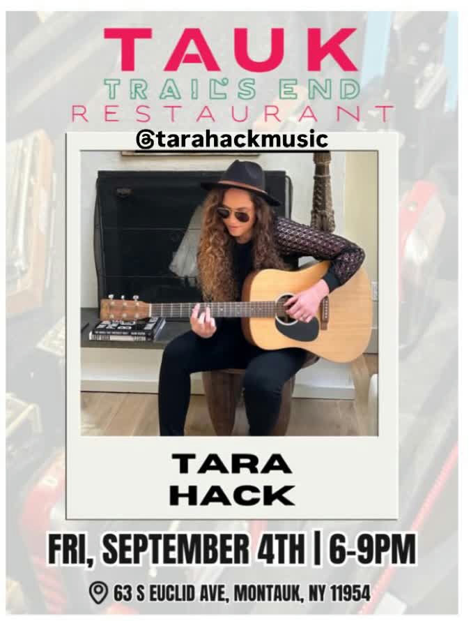 Flyer for Tara Hack at Tauk at Trail's End