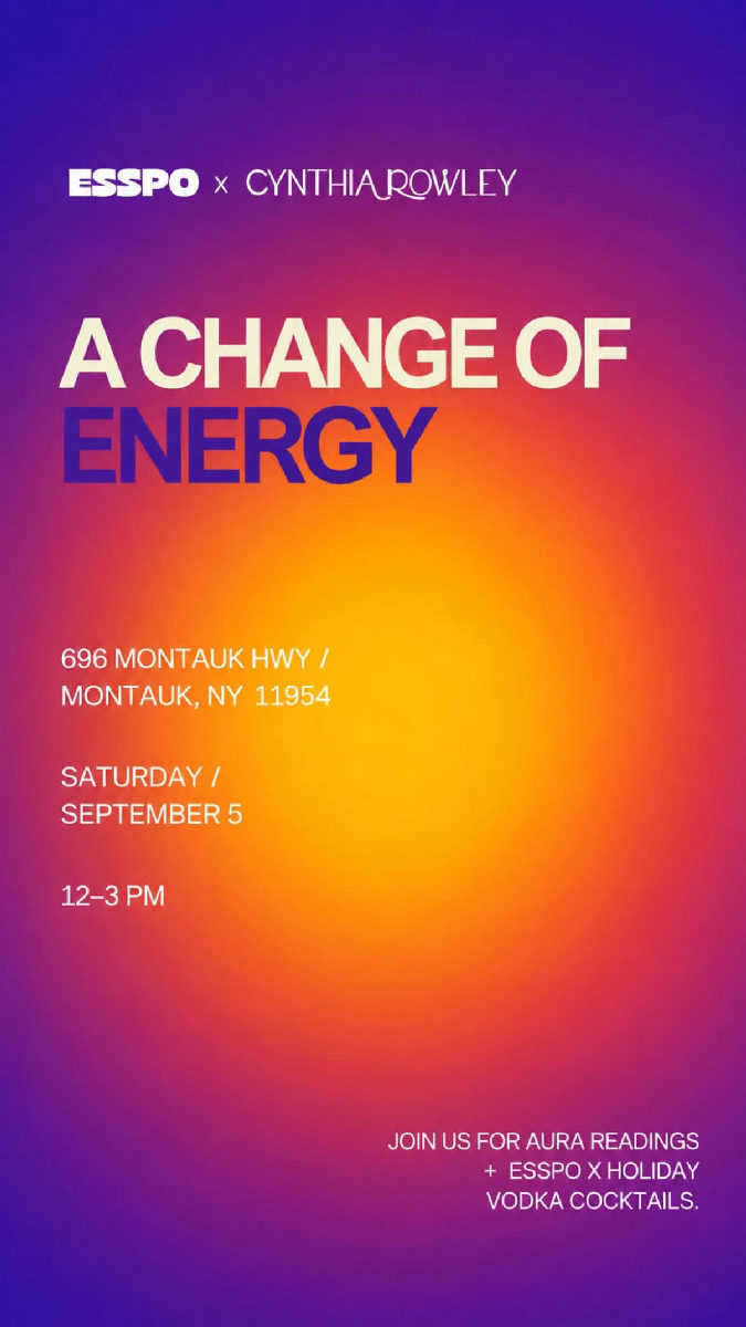 Flyer for ESSPO x Cynthia Rowley: A Change of Energy at Cynthia Rowley