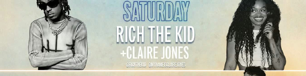 Flyer for RICH THE KID / CLAIRE JONES at Montauk Project