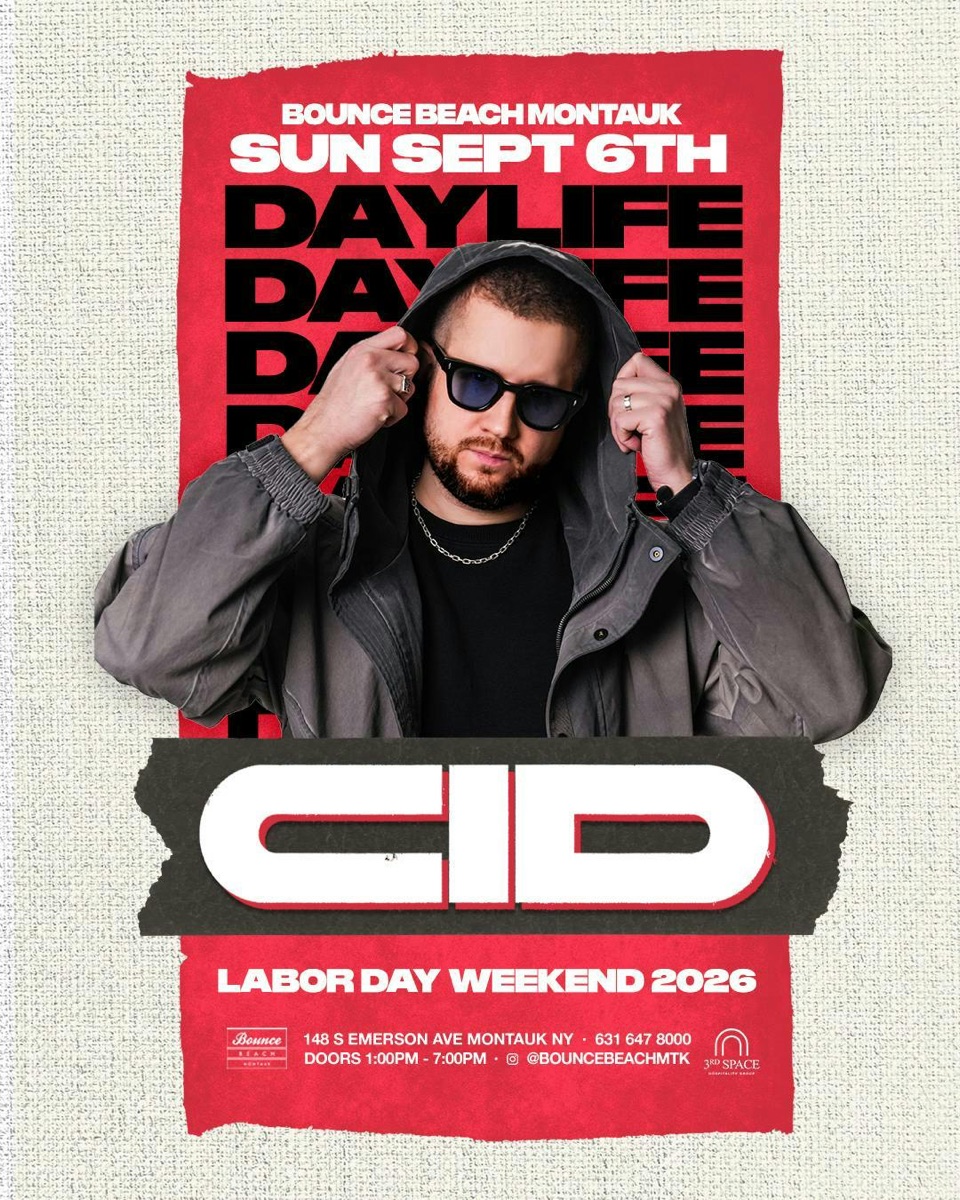 Flyer for CID at Bounce Beach