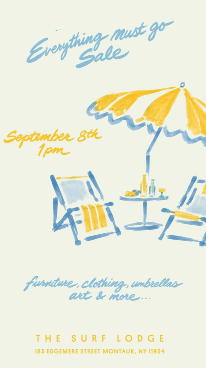 Flyer for Everything Must Go Sale at The Surf Lodge