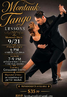 Montauk Tango Lesson with Guillermo Salvat in Montauk