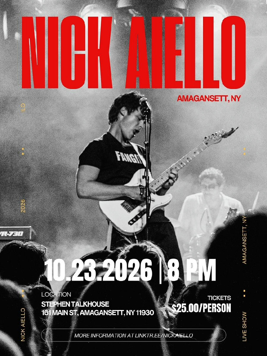 Flyer for Nick Aiello at Stephen Talkhouse